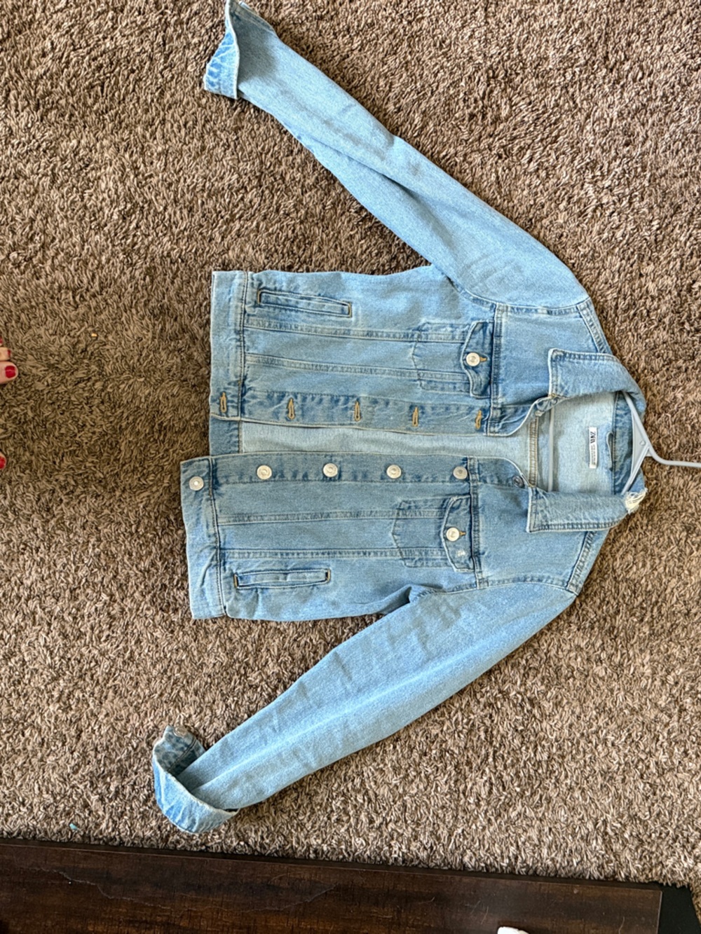 Zara Light Blue Denim Jacket for Women